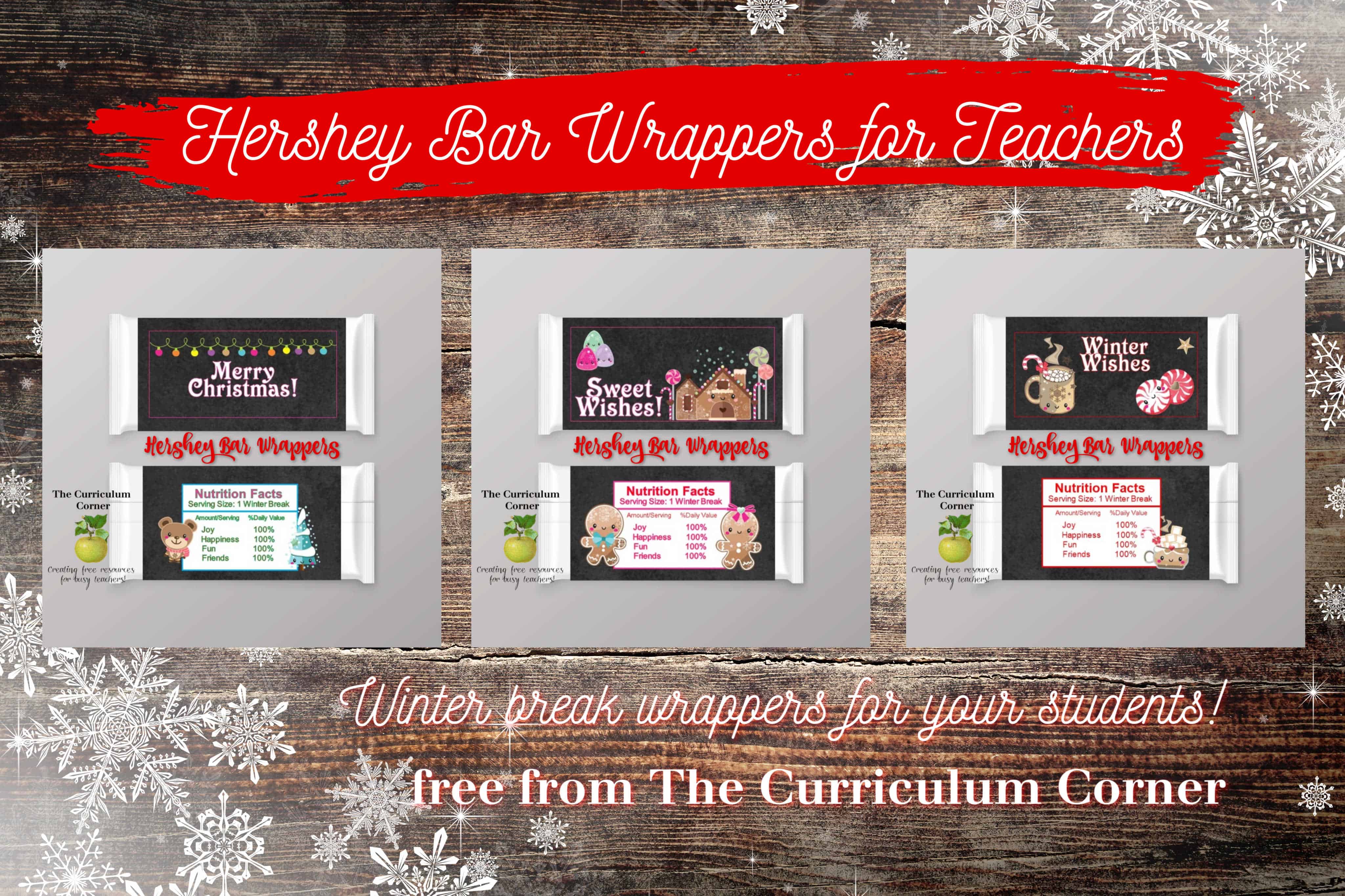 Winter Candy Wrappers For Teachers The Curriculum Corner 4 5 6