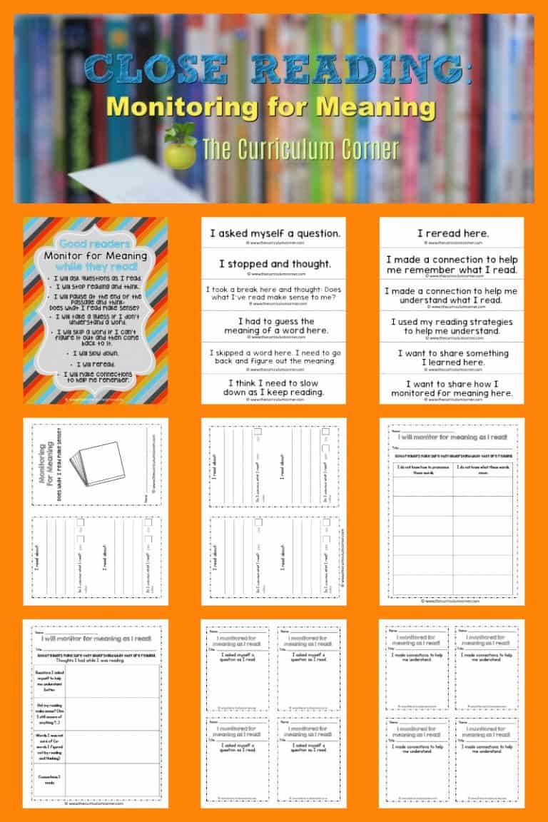 close-reading-monitoring-for-meaning-the-curriculum-corner-4-5-6