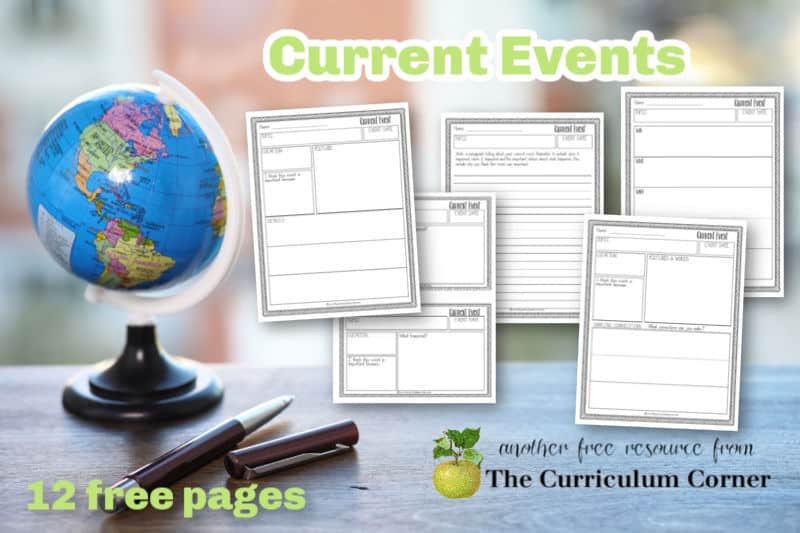 Current Events Worksheets The Curriculum Corner 456