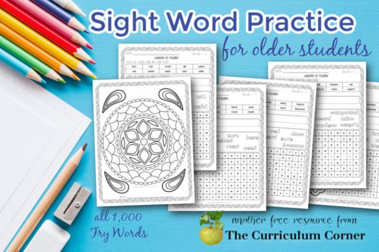 sight-word-practice-for-older-students-the-curriculum-corner-4-5-6