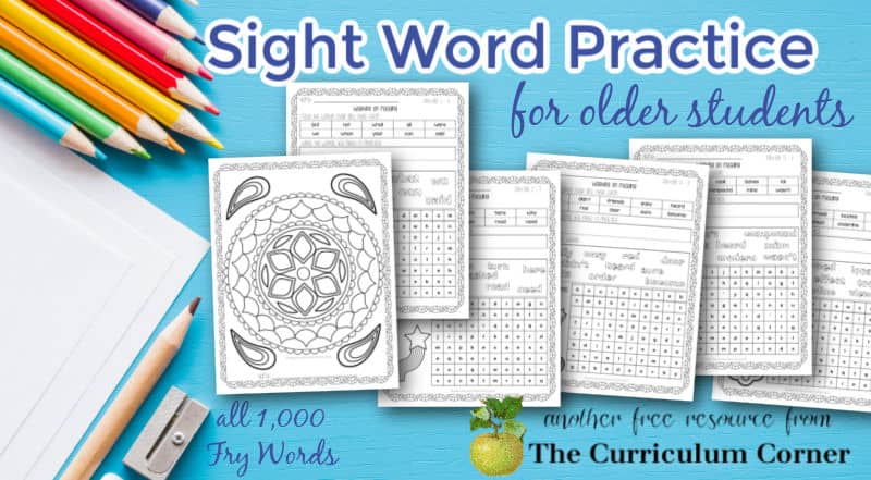 sight-word-practice-for-older-students-the-curriculum-corner-4-5-6