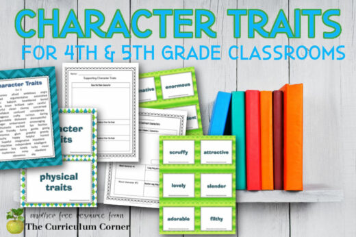 Character Traits Resources - The Curriculum Corner 4-5-6