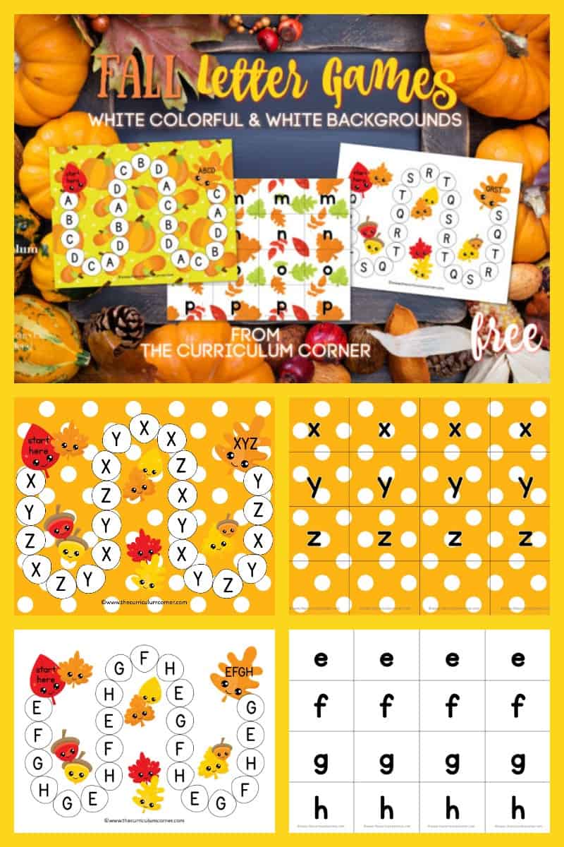 Fall ABC Game - The Kinder Corner