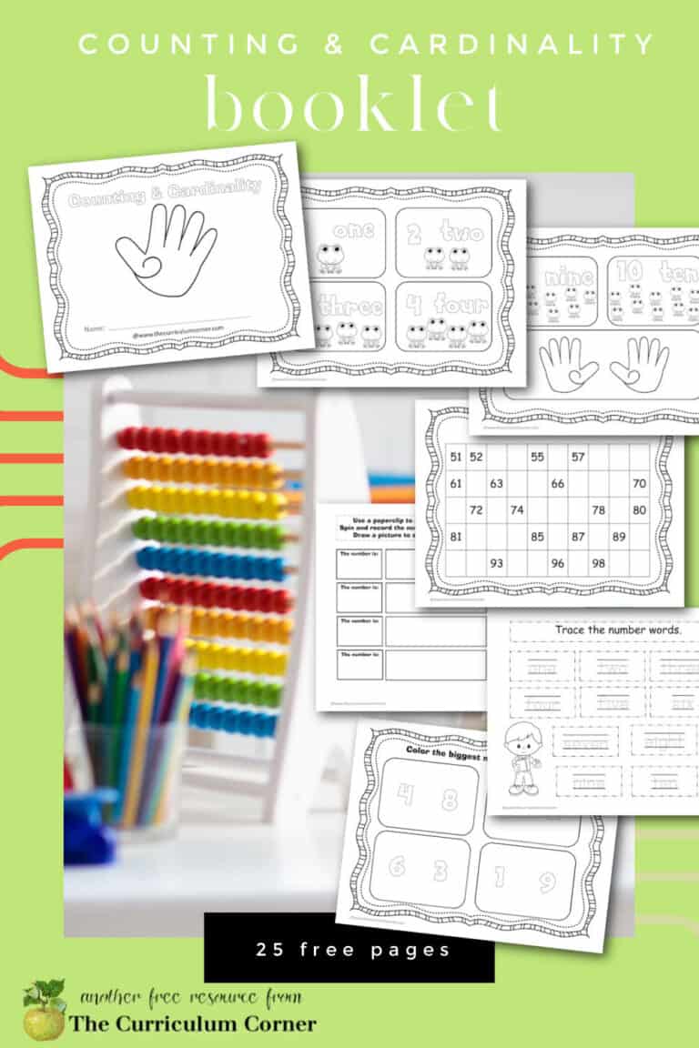 Counting & Cardinality Booklet - The Kinder Corner